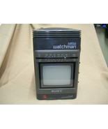 Sony Mega Watchman FD-500 Black &amp; White Portable TV FM/AM Radio1988 Vint... - $34.64