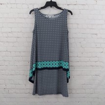 Max Studio Dress Womens Small Blue Geometric Sleeveless Layered Boho Mini - £19.92 GBP