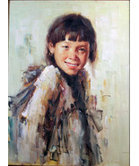 Mid Century Oil on Panel by Renowned Asian Artist L. Fong - $555.00
