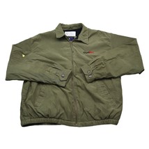 Port Authority Jacket Mens L Green Full Zip Collared Pocket Bomber Jacket - $25.62
