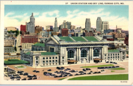 Union Station and Sky Line Kansas City Missouri Postcard - £5.21 GBP
