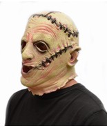Halloween Chainsaw Killer Mask Scary Stitched Creepers Skin Face Mask - $27.42 CAD