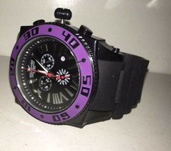 AQUASWISS Chronograph SWISSport Swiss mens Watch black purple New - £212.42 GBP