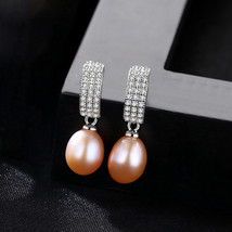 Classic Pearl Earrings S925 Silver Cultured Freshwater Pearl Simplicity Stud Ear - £26.37 GBP