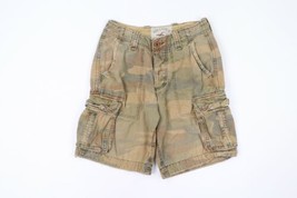 Vintage Hollister Mens 28 Distressed Faded Heavyweight Camouflage Cargo Shorts - £38.88 GBP