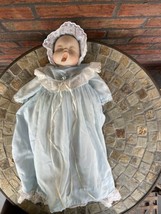 Porcelain Custom Doll Yawning Hand Made Bonnet Gown Petticoat Slip Dolls Millie - £37.26 GBP
