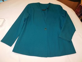 Womens Ladies Southern Lady blazer jacket coat **See Measurments** teal GUC * - $20.58