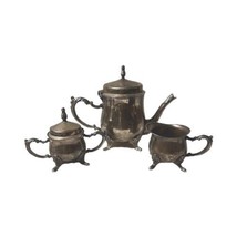 Vintage Silver Plated Miniature Three Piece Tea Set - £32.12 GBP