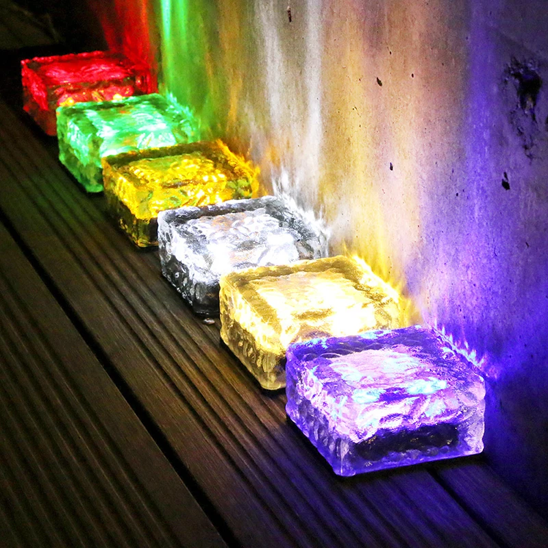 Outdoor Ice Cube Tuin Zon Licht Waterdicht Stair Step Lamp Led Solar Lights Zonl - £166.55 GBP