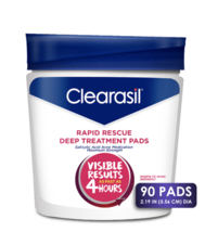 Clearasil Salicylic Acid Rapid Rescue Deep Treatment Acne Pads, 90 count - £10.26 GBP