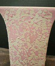 VINTGE MCCOY POTTERY PINK SPLATTER VASE image 2