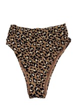 Aerie XS Hi Cut Cheeky Swim Bikini Bottoms Leopard Animal Print Womens NEW - £26.35 GBP