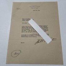 Beaumont Tx Letter 1930s Democratic politician &amp; lawyer Stuart R Smith e... - $29.66