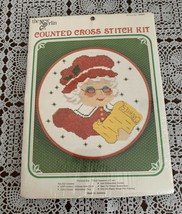 Berlin Counted Cross Stitch Kit Mrs Santa Claus Hoop USA Made Brand New - £9.42 GBP