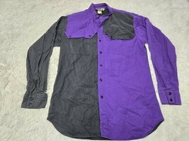 Vintage Dakota Sunset Western Button M Shirt Cowboy Rodeo Colorblock Pur... - $23.47