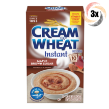 3x Box Cream Of Wheat Maple Brown Sugar Instant Cereal | 12oz | 10 Packe... - $36.96