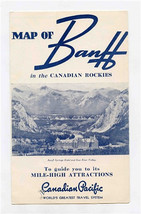 Canadian Pacific Map of Banff in the Canadian Rockies  - $17.82