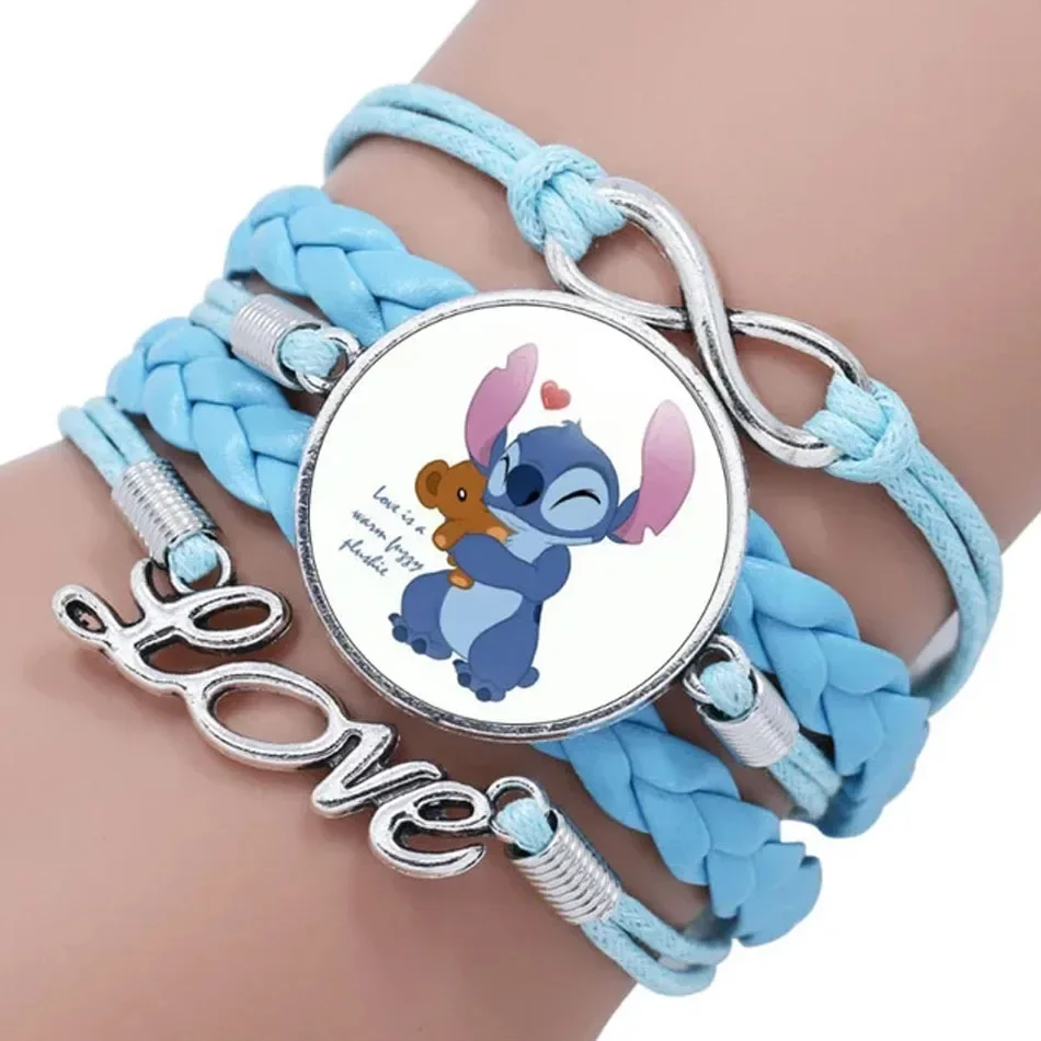 Anime Figures Toys Lilo Stitch Bracelet Kawaii Print Cute Wristand Child... - $84.14 MXN