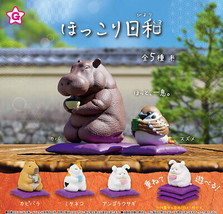 Beautiful Day Japanese Tea Time Mini Figure Hippo Cat Rabbit Sparrow Capybara - £26.07 GBP