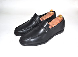 Handmade Black Leather woven Strap Loafers Leather Dress Shoes for Men - £129.06 GBP+
