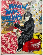 Mr Brainwash Everyday Life Animal Monkey Graffiti Art - £9,147.28 GBP