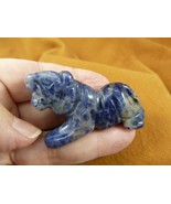(Y-TIG-738) Blue gray Sodalite TIGER gemstone FIGURINE love CATS tigers ... - $35.09 CAD