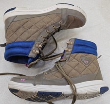 Ryka Aurora Sneaker Boots Women&#39;s 11B Taupe Leather Faux Suede High Top - $20.00