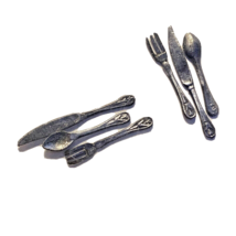 dollhouse miniature silverware 2 place settings flatware by Holcomb Miniatures - £7.06 GBP