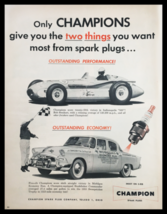 1955 Champion Spark Plugs Vintage Print Ad - $14.20
