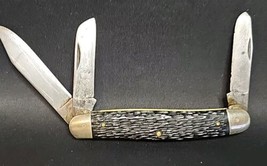Vintage Kutmaster Stockman UTICH NY USA 3.75&quot; Folding 3 Blade Pocket Knife - $33.93