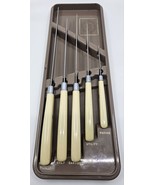 Vtg Carvel Hall Knives Ivory/ Cream Colored Handles In Storage Case #95 ... - $369.57 MXN
