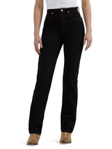 Wrangler Women&#39;s Cowboy Cut High Rise Slim Fit Tapered Leg Jean, Black, ... - $32.66+