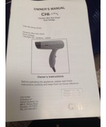 Chi Air Hair Dryer Owners Manual - $33.56 CAD