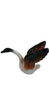 Vtg Genuine Bone China Swan Landing on the Water Miniature Figurine Taiwan 3.5&quot;t - £7.56 GBP