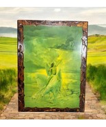 JOHN PITRE Vintage Pegasus 1972 Print On Carved Wood 32 x 24 - $203.09 CAD