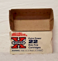 Vintage Western Super X 22LR Rim Fire Extra Power Empty Ammo Box w/Inser... - £58.26 GBP