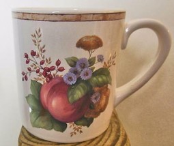 Pamela Gladding Apple and Flowers Mug 3.75&quot; Certified International - £11.68 GBP