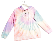 Women&#39;s Pastel Tie Dye Hoodie Size Large 4 Snap - $297.92 MXN
