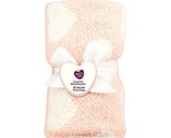 Parents Choice Cozy Knit Baby Blanket Pink White Hearts 30 IN X 40 IN  New - $7.86