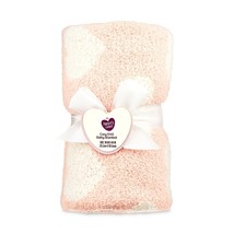 Parents Choice Cozy Knit Baby Blanket Pink White Hearts 30 IN X 40 IN  New - £6.26 GBP