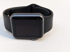 Apple Watch Series 1 38mm Black WR-IPX7 AS IS For Parts Repair - $29.91