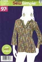 Simplicity Sewing Pattern 1489 Tunic Misses Size 10-18 - $8.96