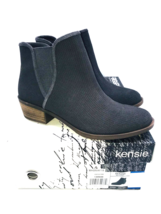 KENSIE Gerona Perforated Suede Ankle Boots- Dark Gray, US 6.5M - £28.09 GBP
