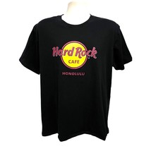 Hard Rock Cafe Honolulu Hawaii Black Graphic T-Shirt XL Classic Logo Str... - $19.79