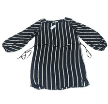 LOFT Women&#39;s Small Belted Scoop Neck Long Sleeve Striped Shift Dress - £31.06 GBP