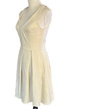 Amanda Uprichard Dress Sleeveless Fit &amp; Flare Party Cocktail Ivory Cream... - £43.46 GBP