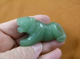 (Y-TIG-740) Green aventurine TIGER gemstone FIGURINE love CATS tigers st... - $24.99