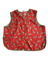 Artistic Creation 1X-3X Snowman Artist Apron Smock Pockets Snap Front Wi... - $19.79
