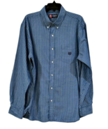 Men&#39;s Size XL Shirt Chaps Blue and White Striped Long Sleeve Button Down... - £7.57 GBP