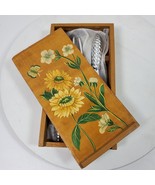 Vintage Fork Spoon Serving Set in Floral Box 9x5x2 Inch India - $14.74